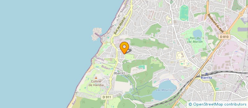 localisation de l'entreprise EMLB D'ILBARRITZ à BIARRITZ