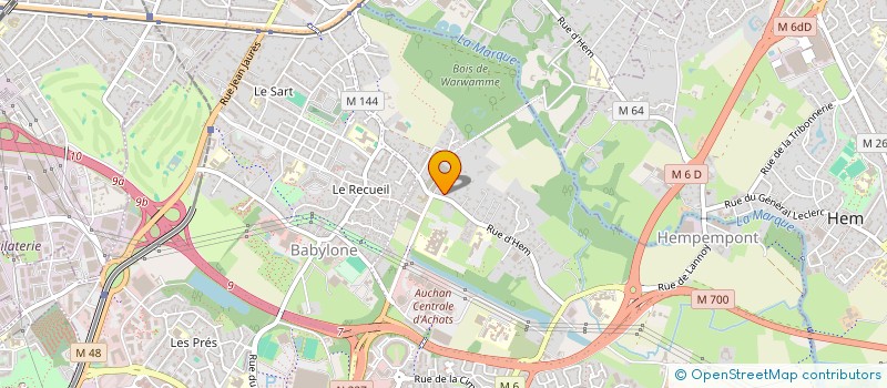 localisation de l'entreprise EMLOSTA à VILLENEUVE-D'ASCQ