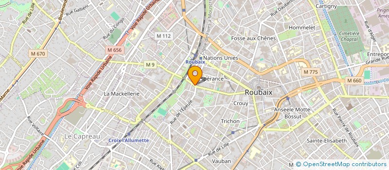 localisation de l'entreprise EMMA à ROUBAIX