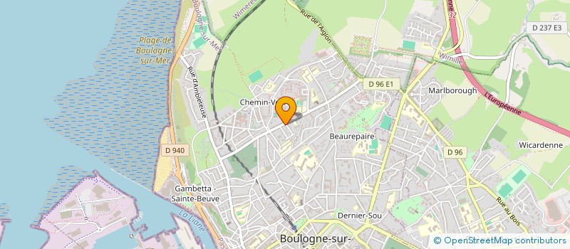 localisation de l'entreprise EMMA BELLEZZA à BOULOGNE-SUR-MER