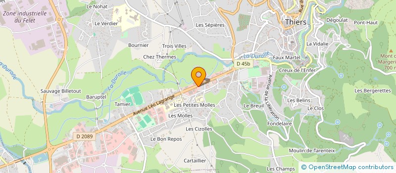 localisation de l'entreprise EMMA PIZZA AUTOMATE à THIERS