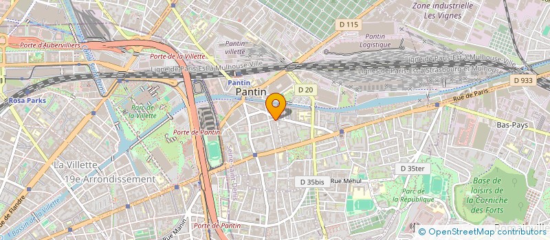 localisation de l'entreprise EMMAL à PANTIN