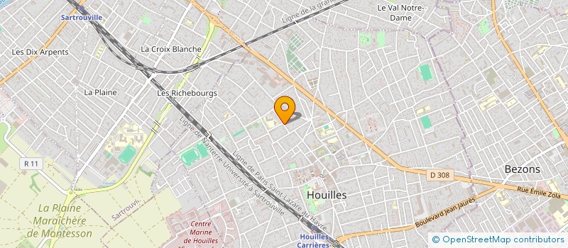 localisation de l'entreprise EMMANUEL ALLAIN ORGANISATION  HOUILLES