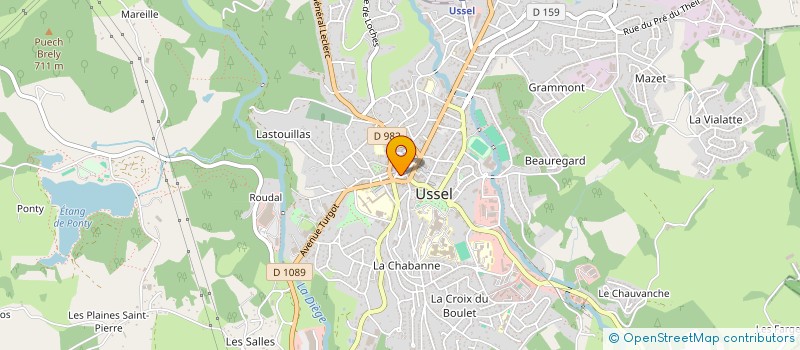 localisation de l'entreprise EMMANUEL ET SANDRA IMMOBILIER à USSEL