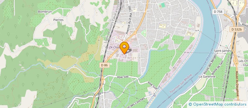 localisation de l'entreprise EMMANUEL KAWALA EBENISTE à TOURNON-SUR-RHONE
