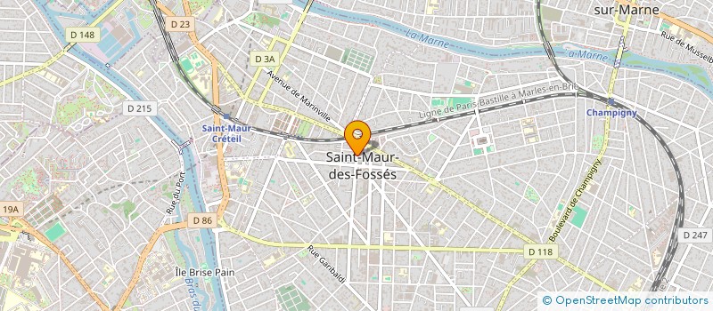 localisation de l'entreprise EMMANUEL LEFEUVRE - STEPHANE MARC ET MARC TOURNIER NOTAIRES ASSOCIES D'UNE SOCIETE CIVILE PROFESSIONNELLE TITULAIRE D'UN à SAINT-MAUR-DES-FOSSES