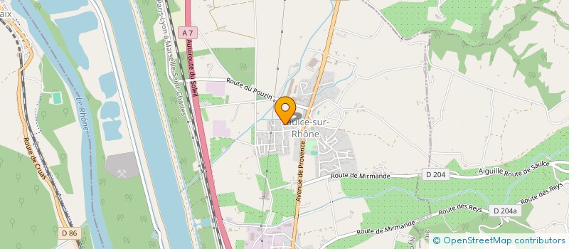 localisation de l'entreprise EMMANUEL PINCHINOT TRANSPORT  SAULCE-SUR-RHONE