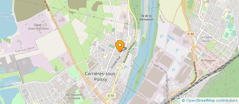 localisation de l'entreprise EMMANUEL THEVENET EURL  CARRIERES-SOUS-POISSY