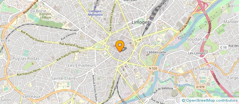 localisation de l'entreprise EMMANUEL TOUCAS à LIMOGES