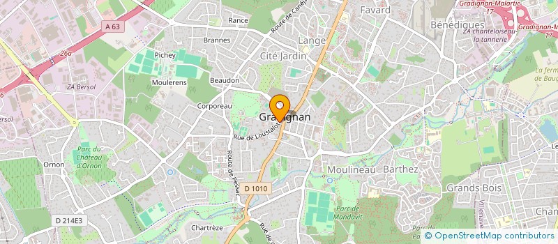 localisation de l'entreprise EMMATOM à GRADIGNAN
