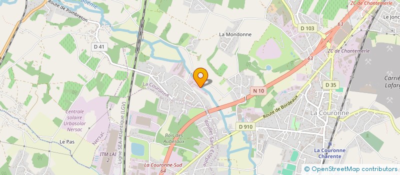 localisation de l'entreprise '' EMMAUS - 100 POUR 1 TOIT - CHARENTE '' à LA COURONNE