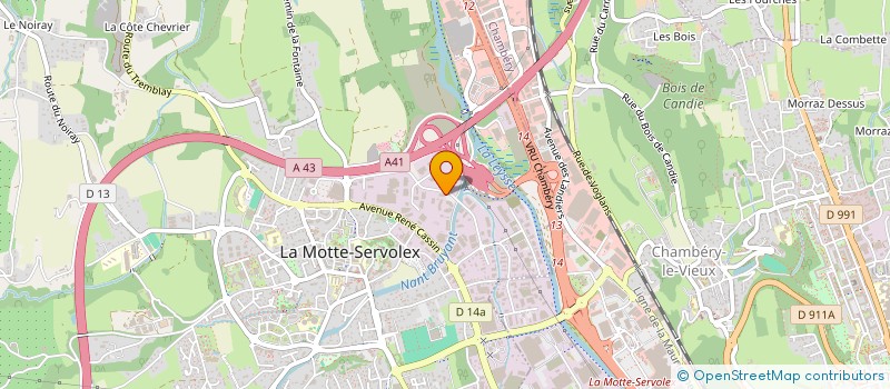 localisation de l'entreprise EMMAUS COMMUNAUTE à LA MOTTE-SERVOLEX