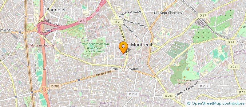 localisation de l'entreprise EMMAUS EUROPE à MONTREUIL
