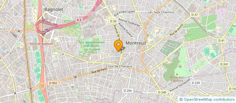 localisation de l'entreprise EMMAUS INTERNATIONAL à MONTREUIL