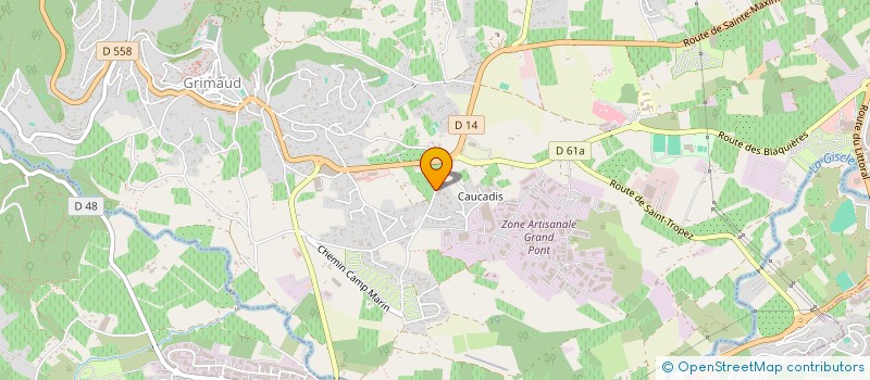 localisation de l'entreprise EMME à GRIMAUD