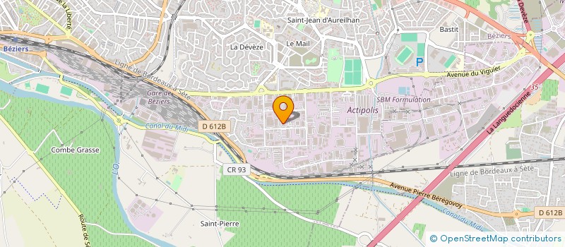 localisation de l'entreprise EMON à BEZIERS