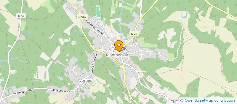 localisation de l'entreprise EMOP SERVICES à BRUYERES-ET-MONTBERAULT