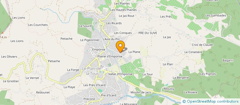 localisation de l'entreprise EMP  LE PLAN-DE-LA-TOUR