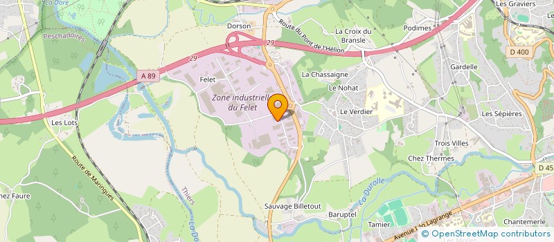 localisation de l'entreprise EMPIRE à THIERS