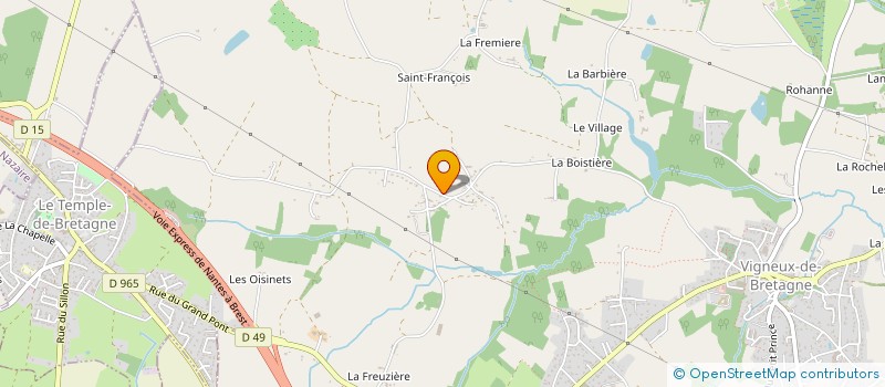 localisation de l'entreprise EMPLOI, ENTREPRISE ET RESEAU à VIGNEUX-DE-BRETAGNE