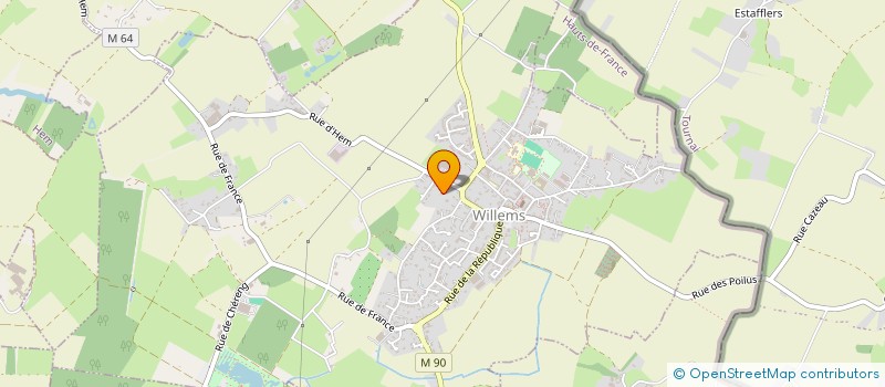 localisation de l'entreprise EMPLOI SDF à WILLEMS