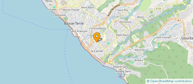 localisation de l'entreprise EMPLOI SPORTS LOISIRS GUADELOUPE à BASSE-TERRE