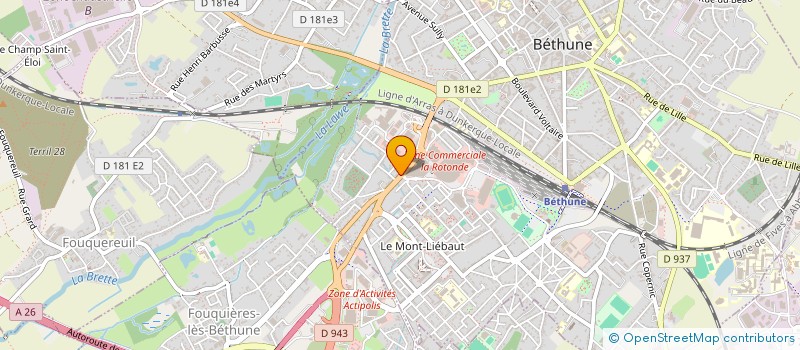 localisation de l'entreprise EMPLOIS FAMILIAUX ASS INTERMEDIAIRE à BETHUNE
