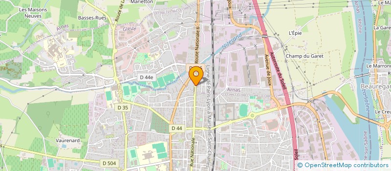 localisation de l'entreprise EMPREINTE COMMUNICATION à ARNAS