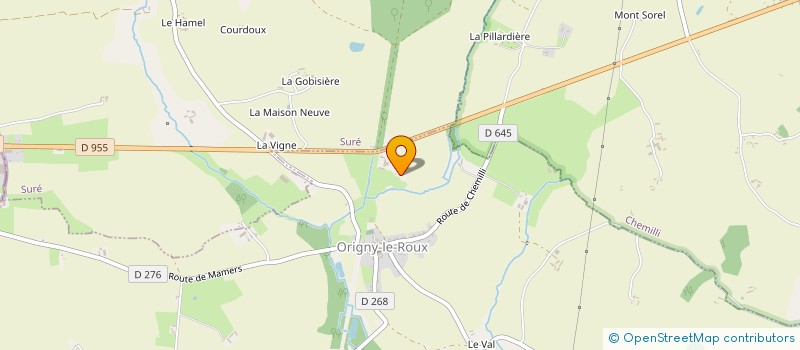 localisation de l'entreprise EMPREINTECO à ORIGNY-LE-ROUX