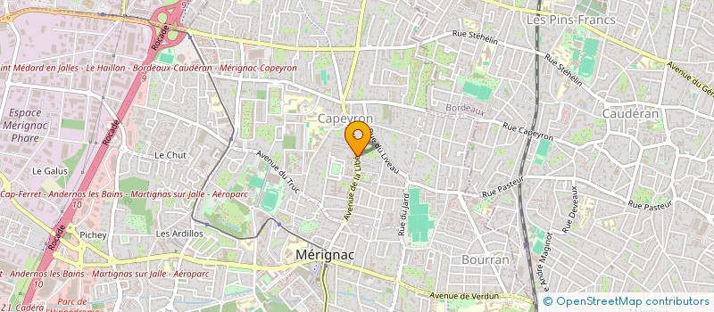 localisation de l'entreprise EMPREINTES-GRAPHIQUES  MERIGNAC