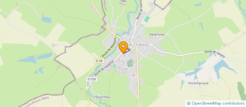 localisation de l'entreprise EMPREINTES SAUVAGES : LE REFUGE à AINAY-LE-CHATEAU