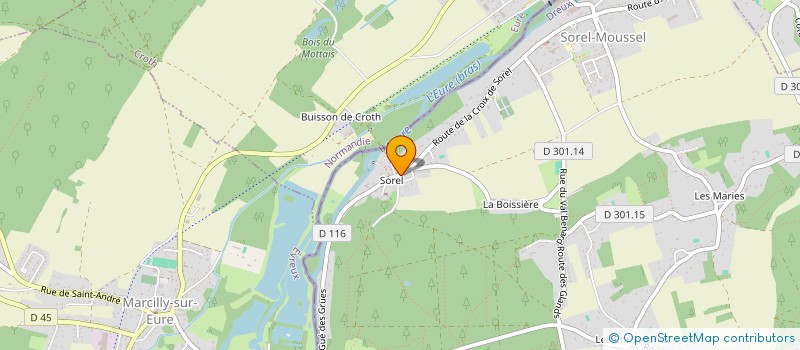 localisation de l'entreprise EMR à SOREL-MOUSSEL