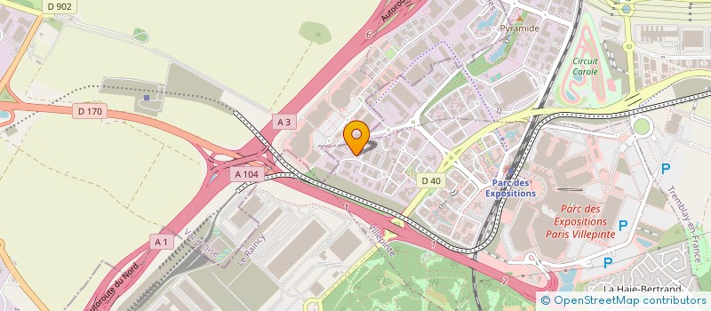 localisation de l'entreprise EMR2I à VILLEPINTE