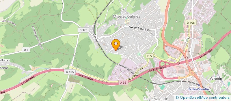 localisation de l'entreprise EMRA  MISEREY-SALINES