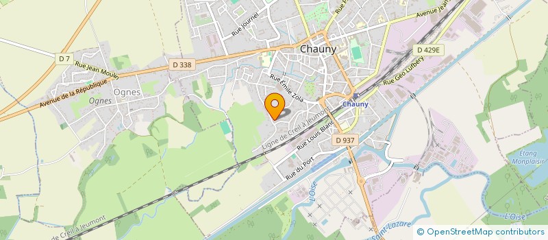 localisation de l'entreprise EMRH PISCINES à CHAUNY
