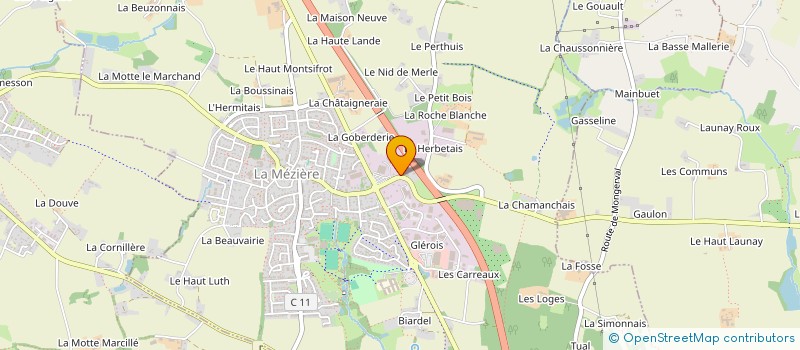 localisation de l'entreprise EMRYS à LA MEZIERE