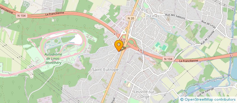 localisation de l'entreprise EMS IMMO à LINAS