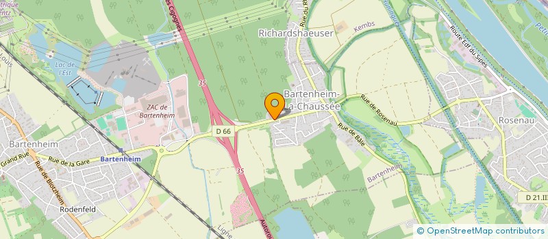 localisation de l'entreprise EMS PLUS  BARTENHEIM