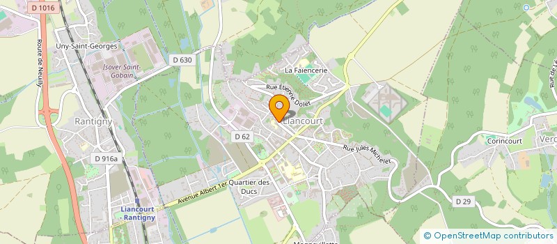 localisation de l'entreprise EMT CHAUFFAGE PLOMBERIE à LIANCOURT