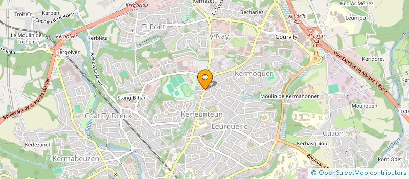 localisation de l'entreprise EMT HOLDING à QUIMPER