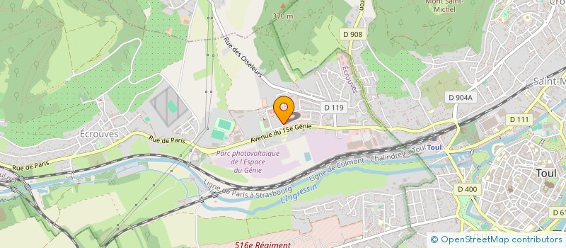 localisation de l'entreprise EMT SOLUTIONS à ECROUVES