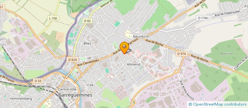 localisation de l'entreprise EMTECK à SARREGUEMINES