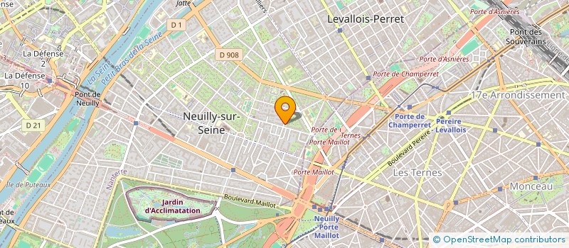 localisation de l'entreprise EMTESS à NEUILLY-SUR-SEINE