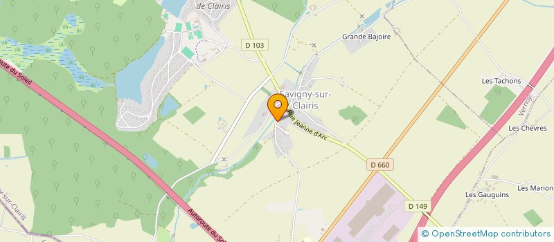 localisation de l'entreprise EMV COMMUNICATION à SAVIGNY-SUR-CLAIRIS