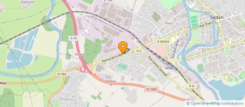 localisation de l'entreprise EMW ARDENNES à SEDAN