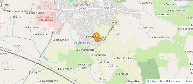 localisation de l'entreprise EMY à ARGENTRE-DU-PLESSIS
