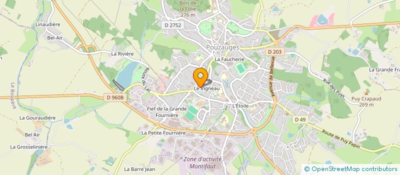 localisation de l'entreprise EMY-LINE à POUZAUGES