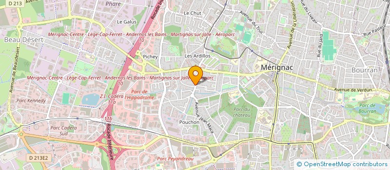 localisation de l'entreprise EMYSAG  MERIGNAC