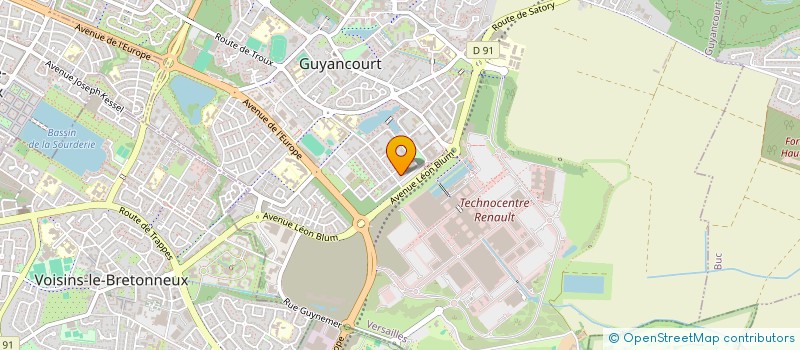 localisation de l'entreprise EMZ AUTO  GUYANCOURT