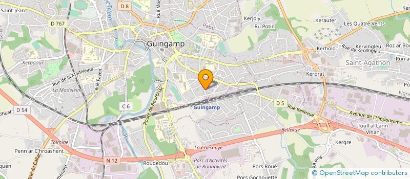 localisation de l'entreprise EN AVANT DE GUINGAMP  GUINGAMP